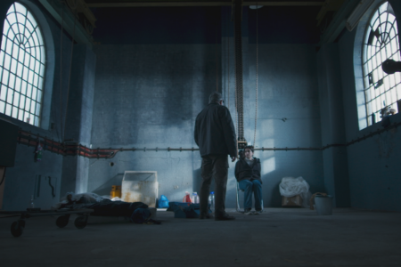 A scene from the film All You Need Is Death. Situated in an abandoned warehouse where Nigel O'Neill's character Breezeblock Concannon tied up Simone Collins' character Anna.